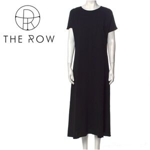 The Row Sleek Sophisticated High-Quality Fashion Designed Long Black Tent Dress